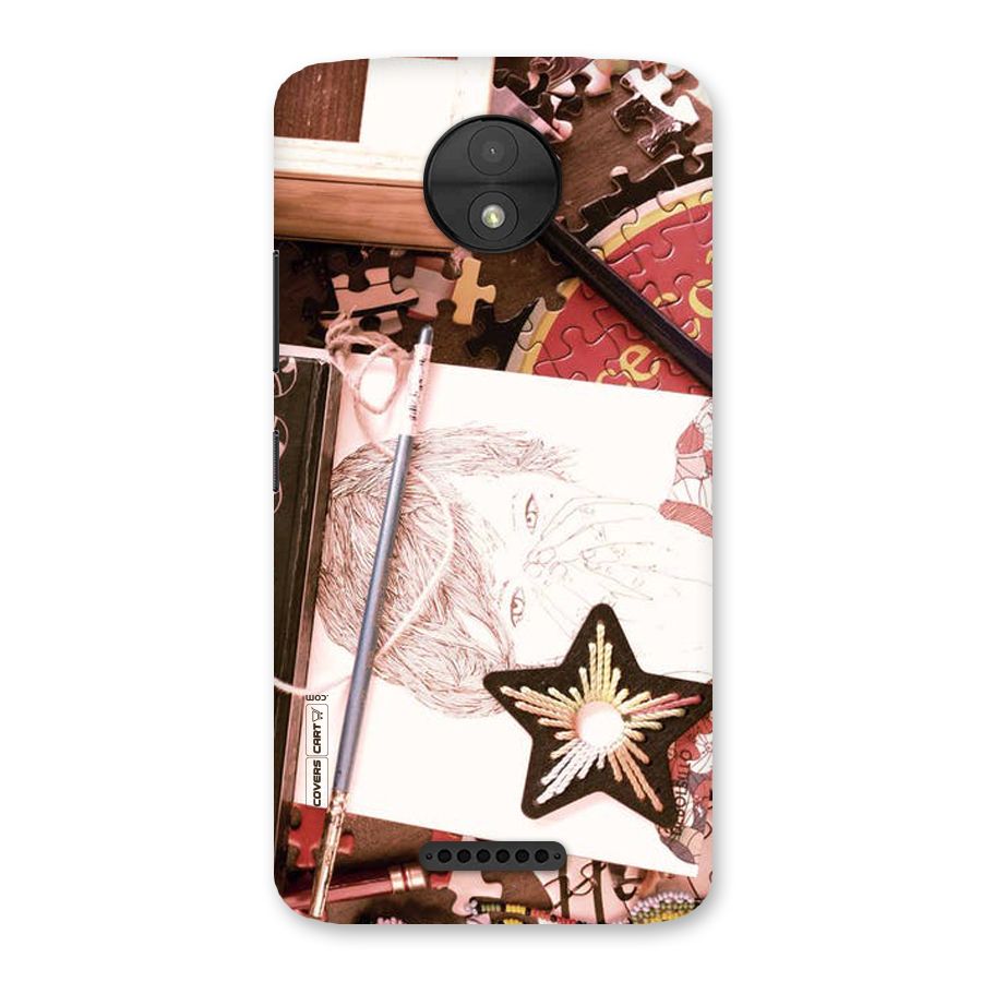 Artistic Messy Back Case for Moto C