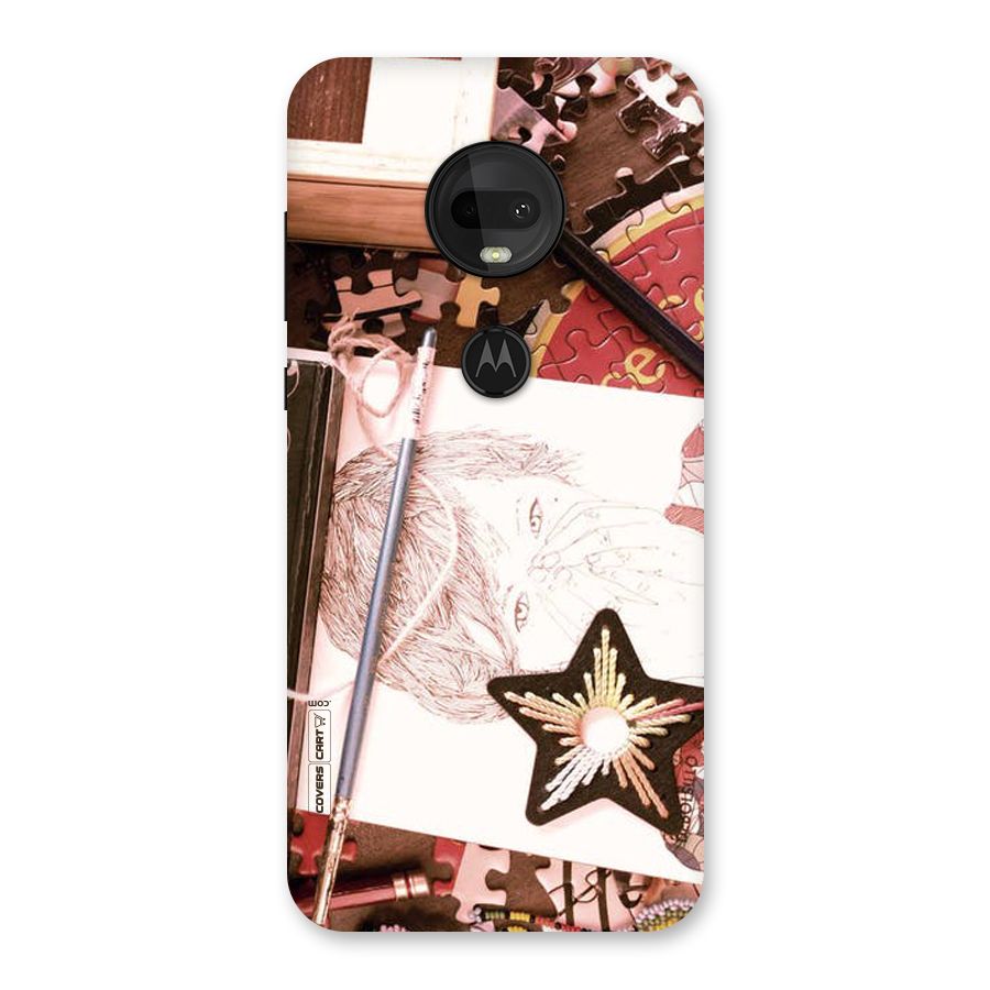 Artistic Messy Back Case for Moto G7