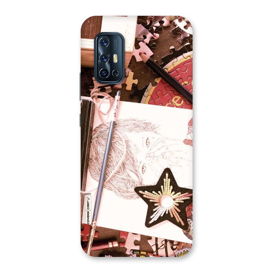 Artistic Messy Back Case for Vivo V17