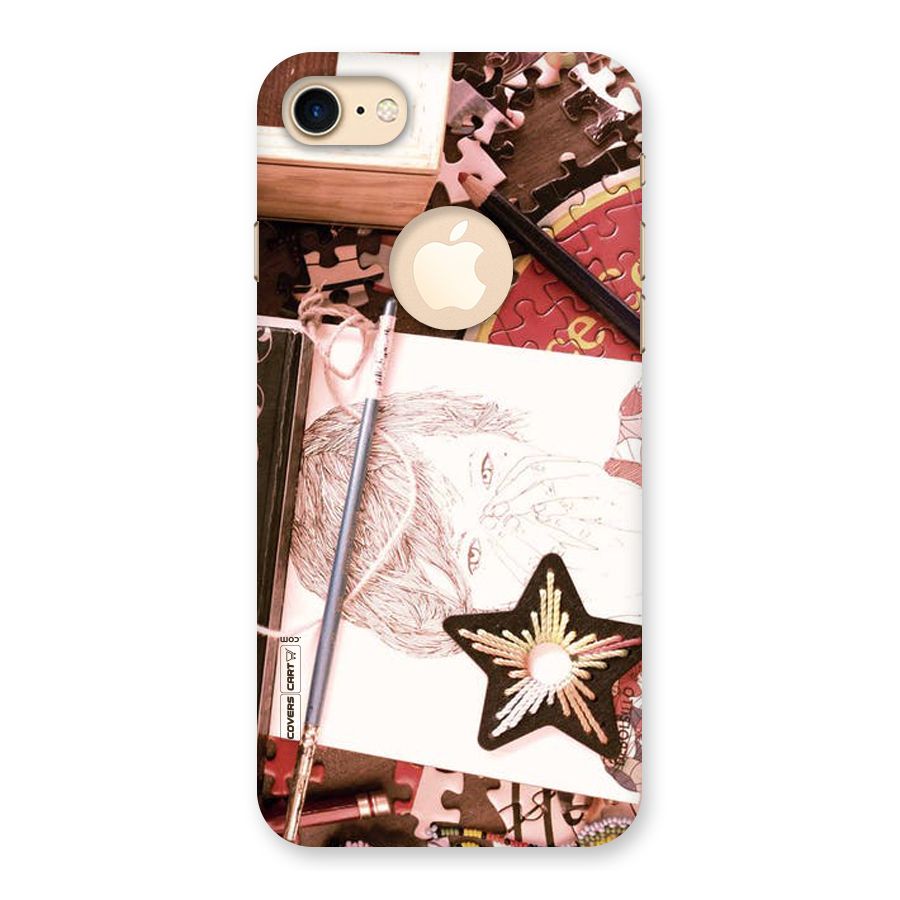Artistic Messy Back Case for iPhone 7 Logo Cut