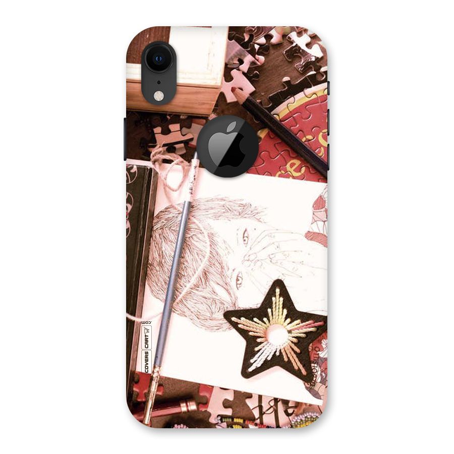 Artistic Messy Back Case for iPhone XR Logo Cut