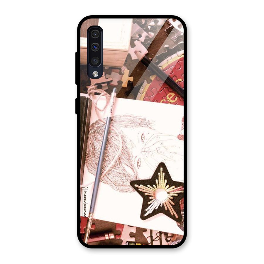 Artistic Messy Glass Back Case for Galaxy A50s