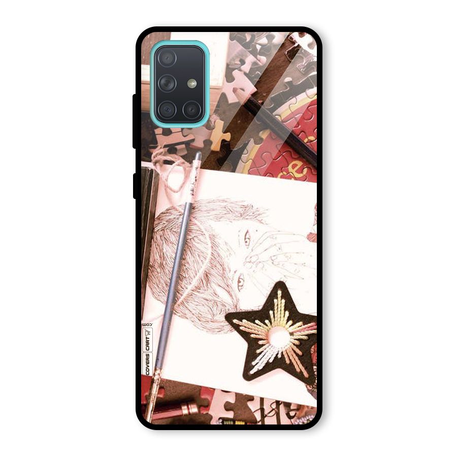 Artistic Messy Glass Back Case for Galaxy A71