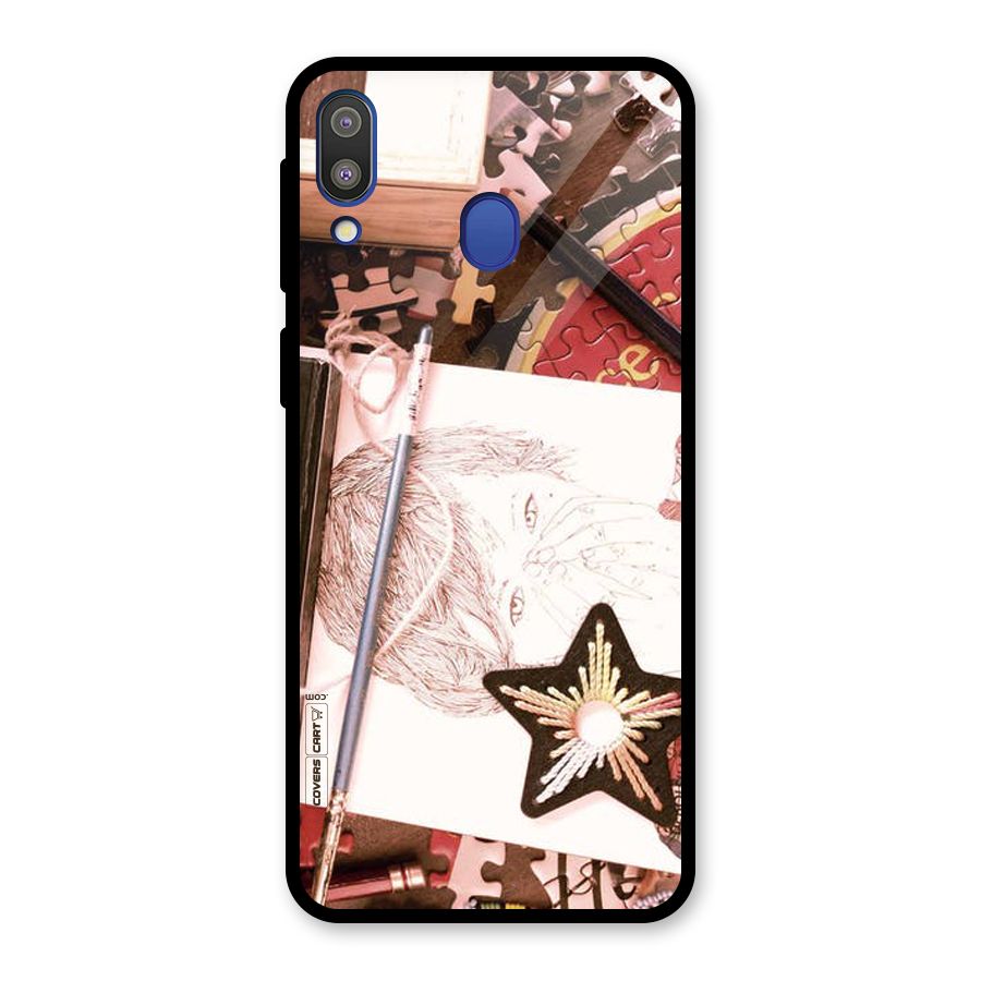 Artistic Messy Glass Back Case for Galaxy M20
