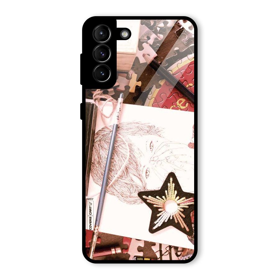 Artistic Messy Glass Back Case for Galaxy S21 Plus