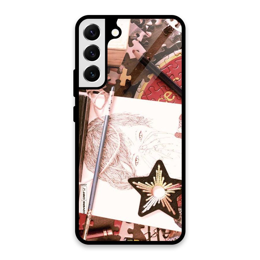 Artistic Messy Glass Back Case for Galaxy S22 Plus 5G
