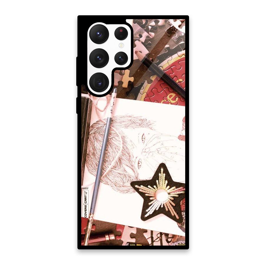 Artistic Messy Glass Back Case for Galaxy S22 Ultra 5G
