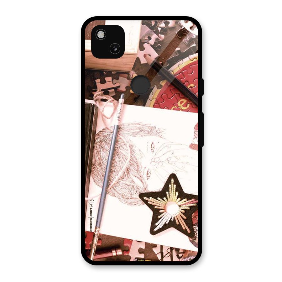 Artistic Messy Glass Back Case for Google Pixel 4a