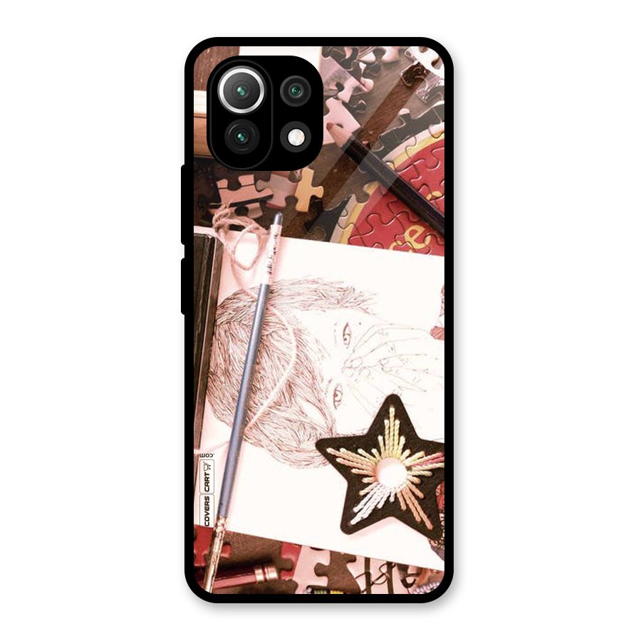 Artistic Messy Glass Back Case for Mi 11 Lite