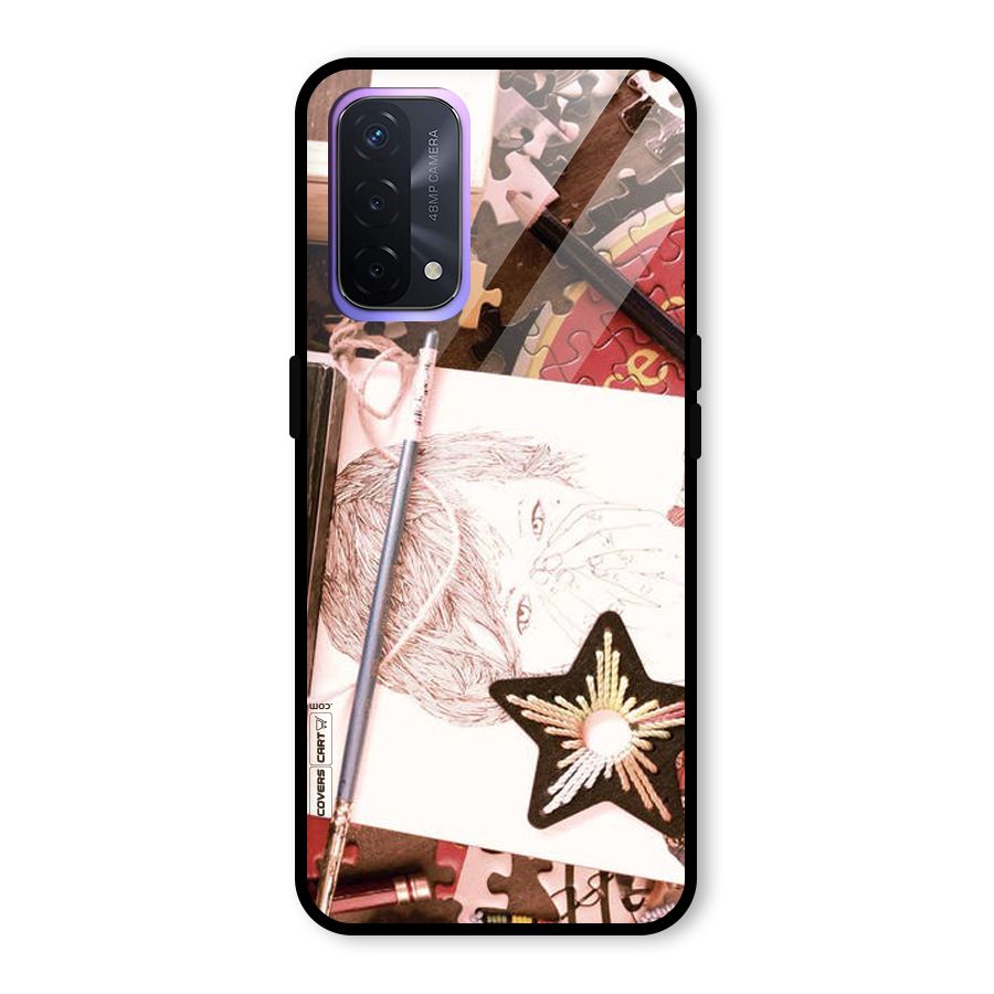 Artistic Messy Glass Back Case for Oppo A74 5G