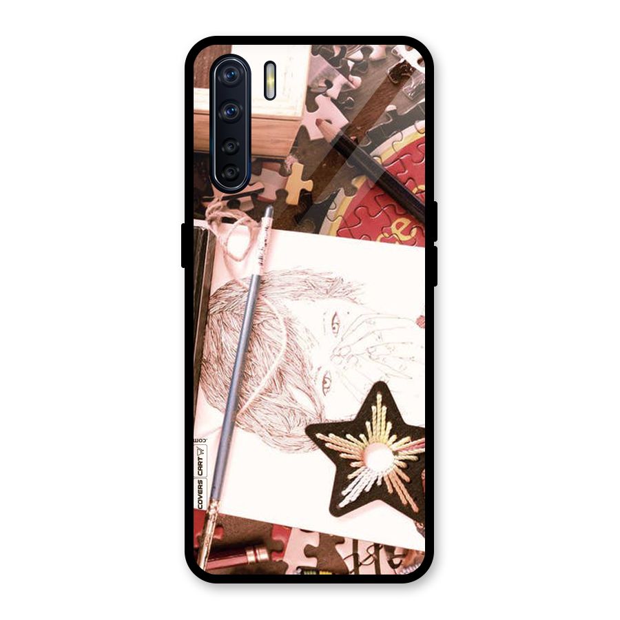 Artistic Messy Glass Back Case for Oppo F15