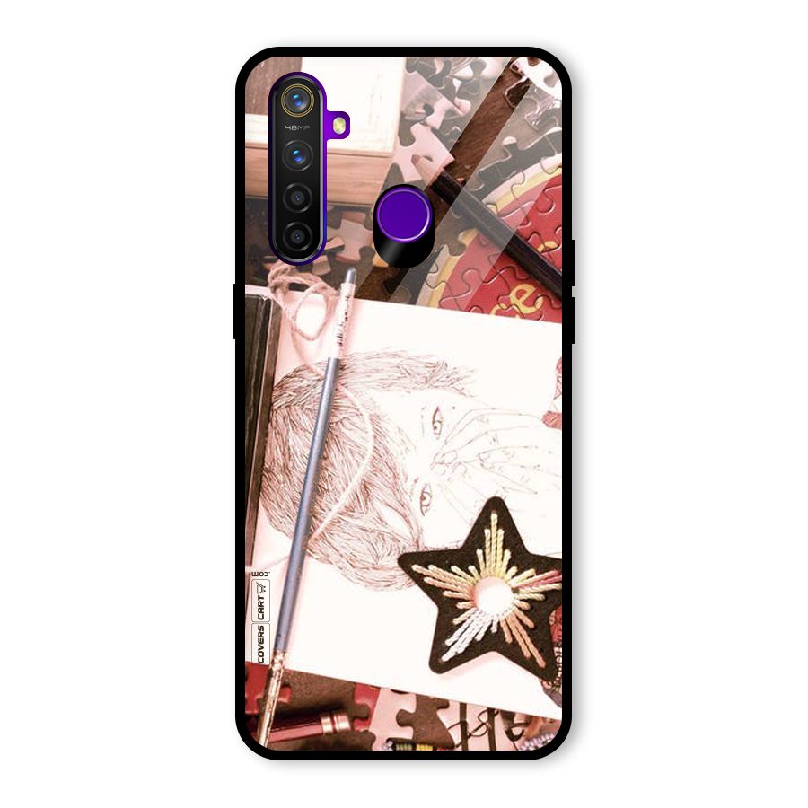 Artistic Messy Glass Back Case for Realme 5 Pro
