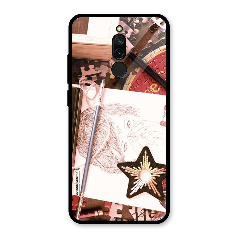 Artistic Messy Glass Back Case for Redmi 8