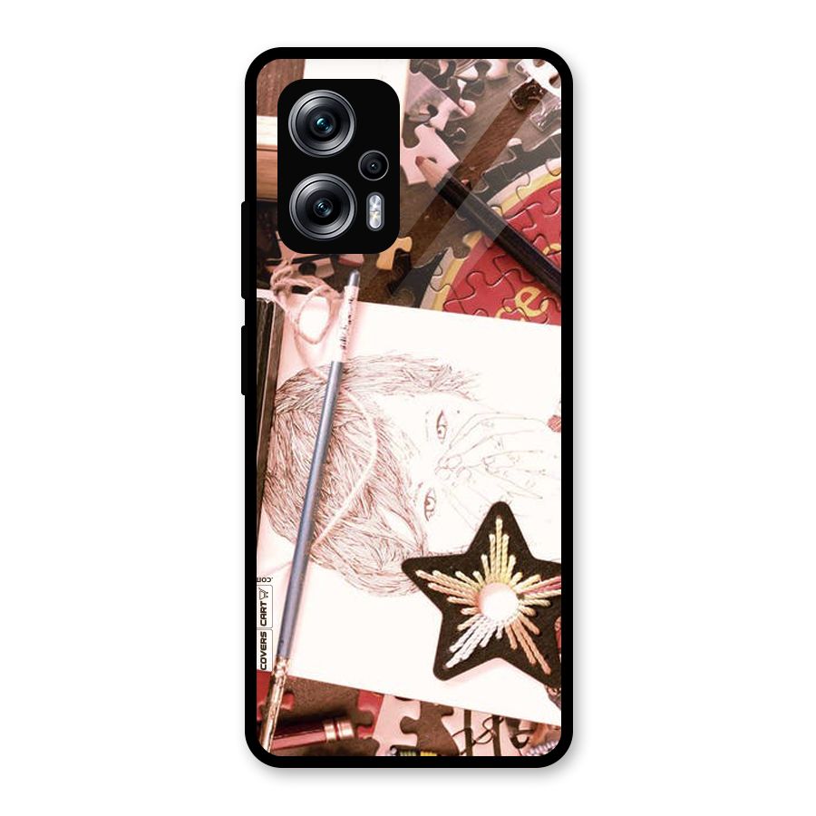 Artistic Messy Glass Back Case for Redmi K50i