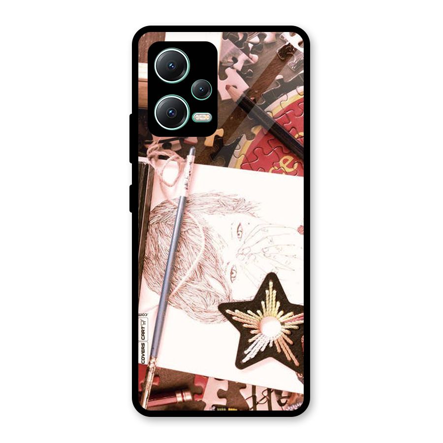 Artistic Messy Glass Back Case for Redmi Note 12 5G