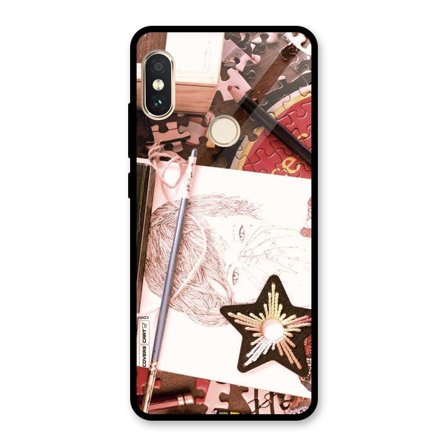 Artistic Messy Glass Back Case for Redmi Note 5 Pro