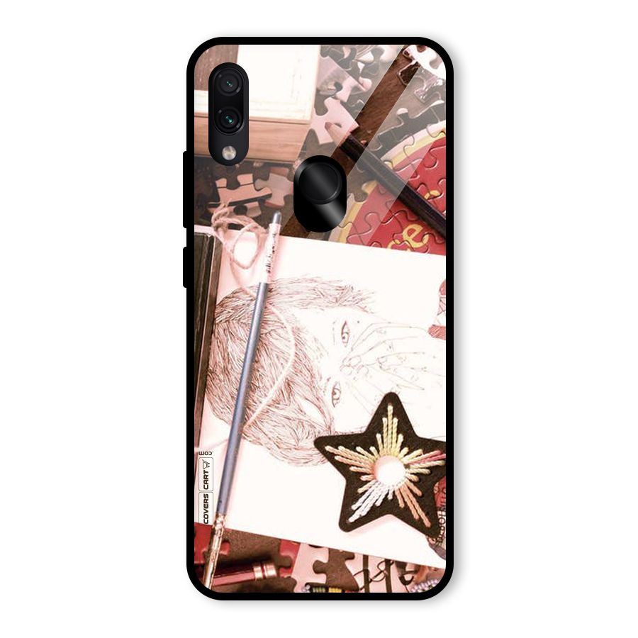 Artistic Messy Glass Back Case for Redmi Note 7 Pro