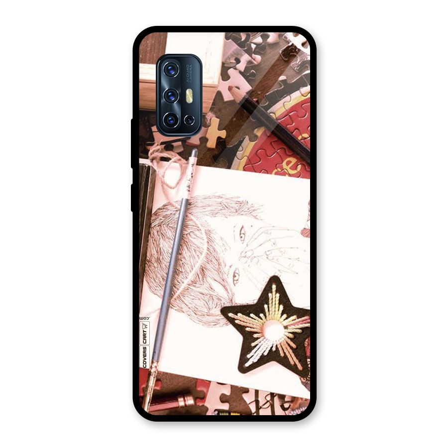Artistic Messy Glass Back Case for Vivo V17