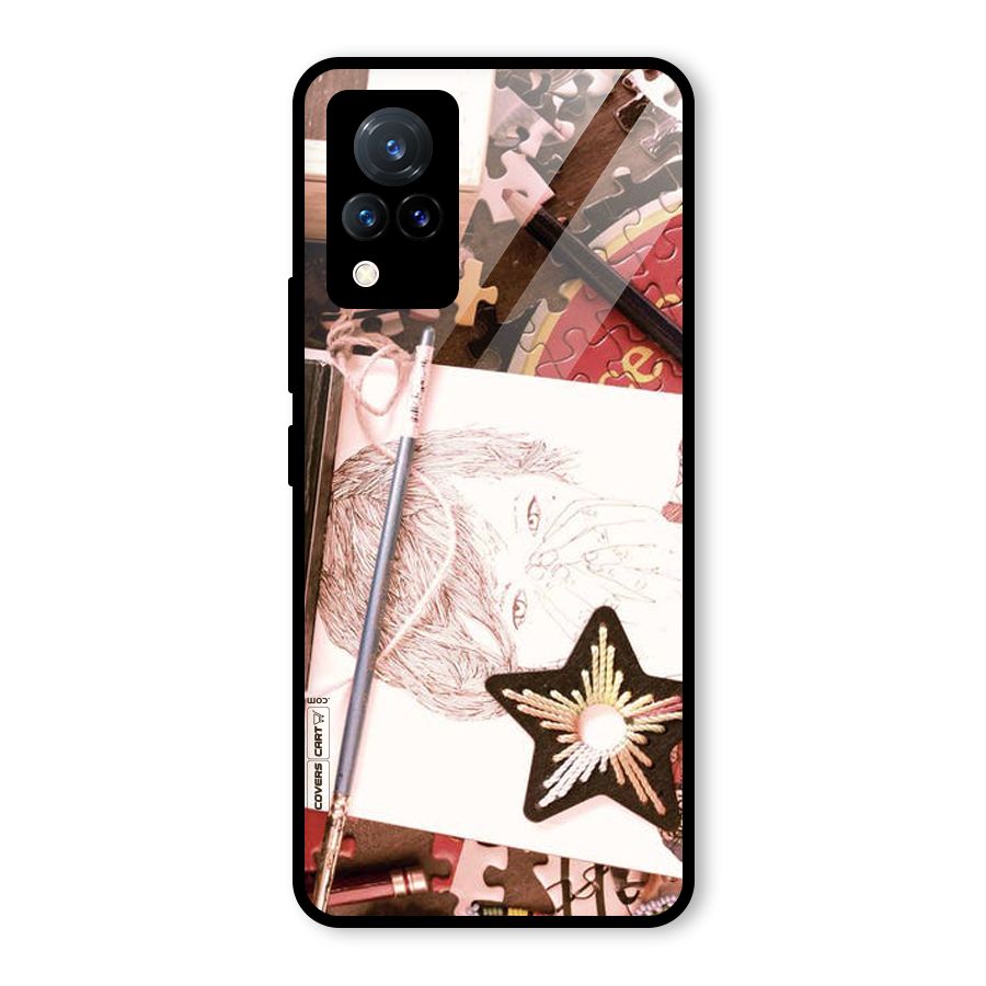 Artistic Messy Glass Back Case for Vivo V21 5G