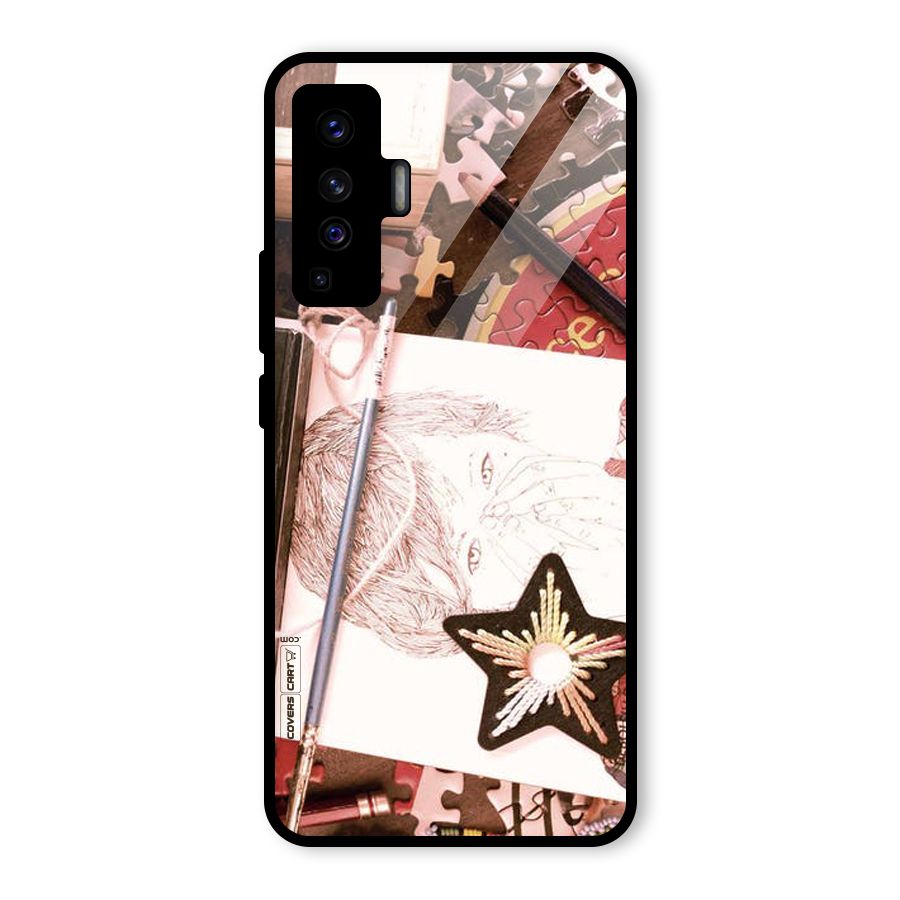 Artistic Messy Glass Back Case for Vivo X50
