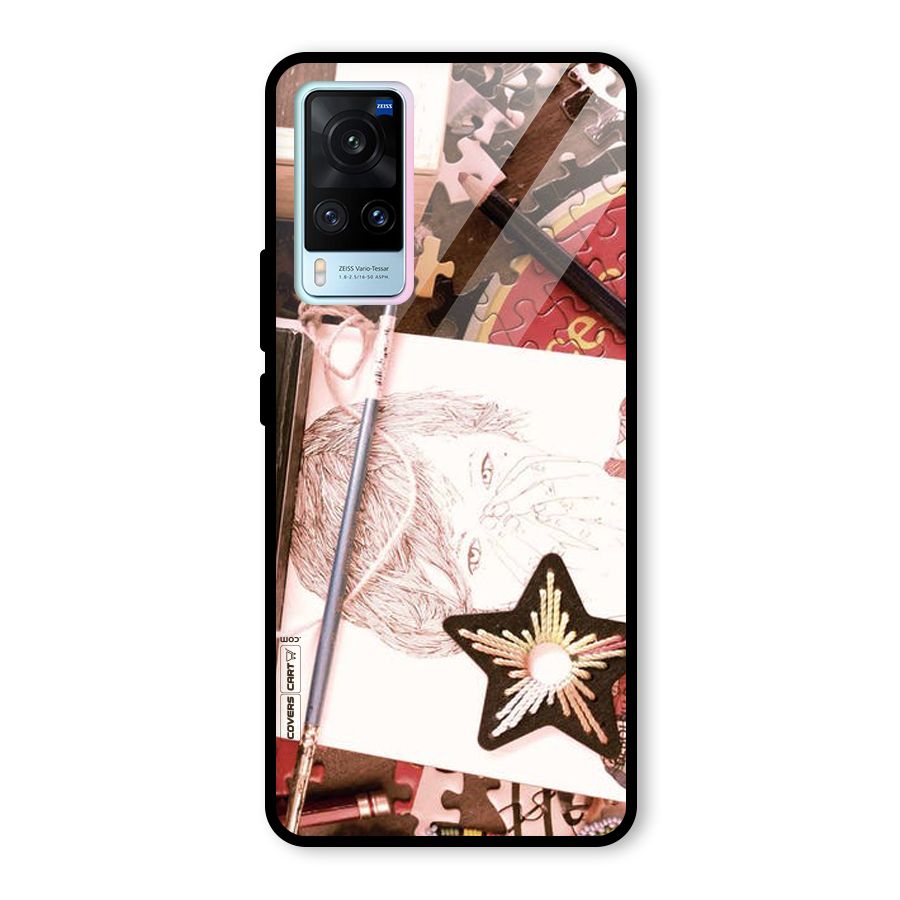 Artistic Messy Glass Back Case for Vivo X60