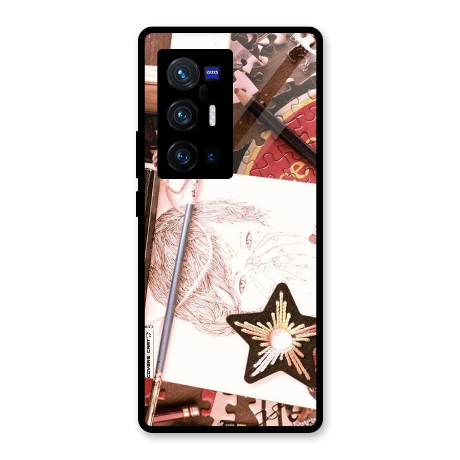 Artistic Messy Glass Back Case for Vivo X70 Pro Plus