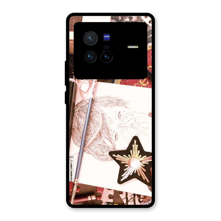 Artistic Messy Glass Back Case for Vivo X80