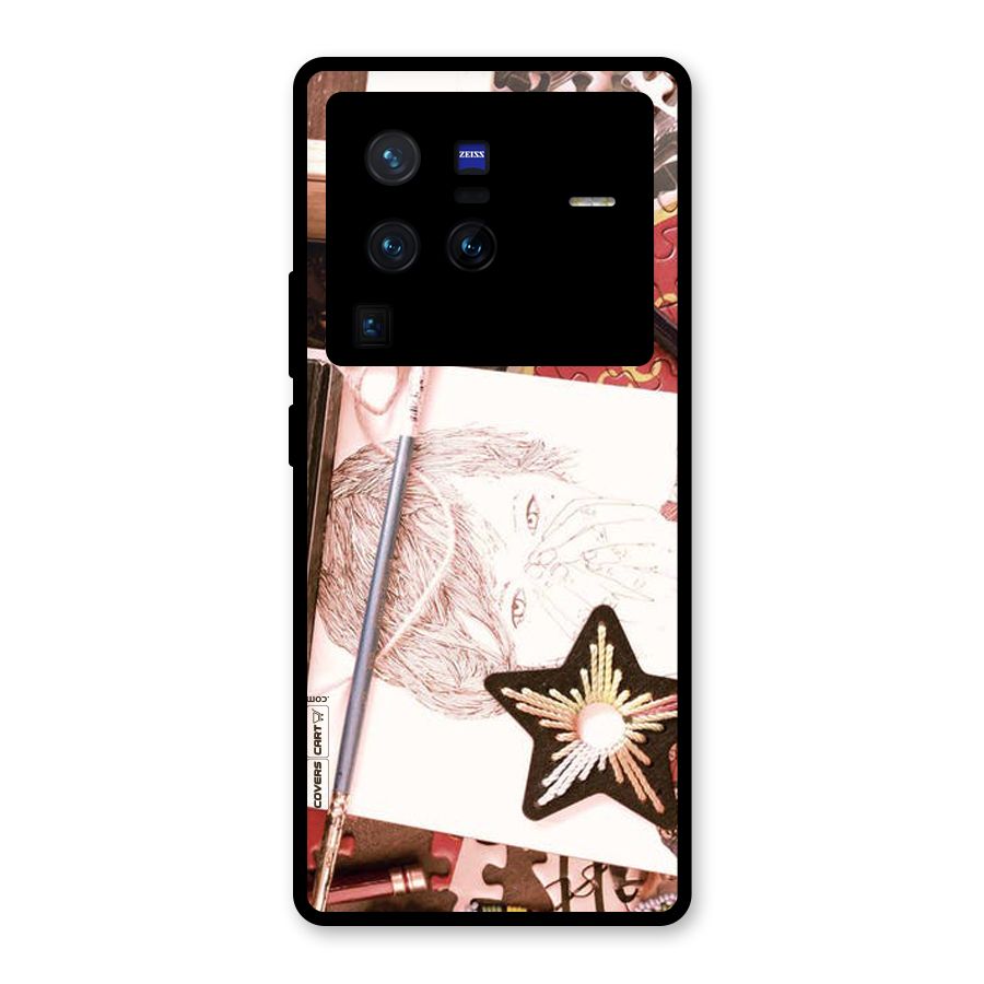 Artistic Messy Glass Back Case for Vivo X80 Pro
