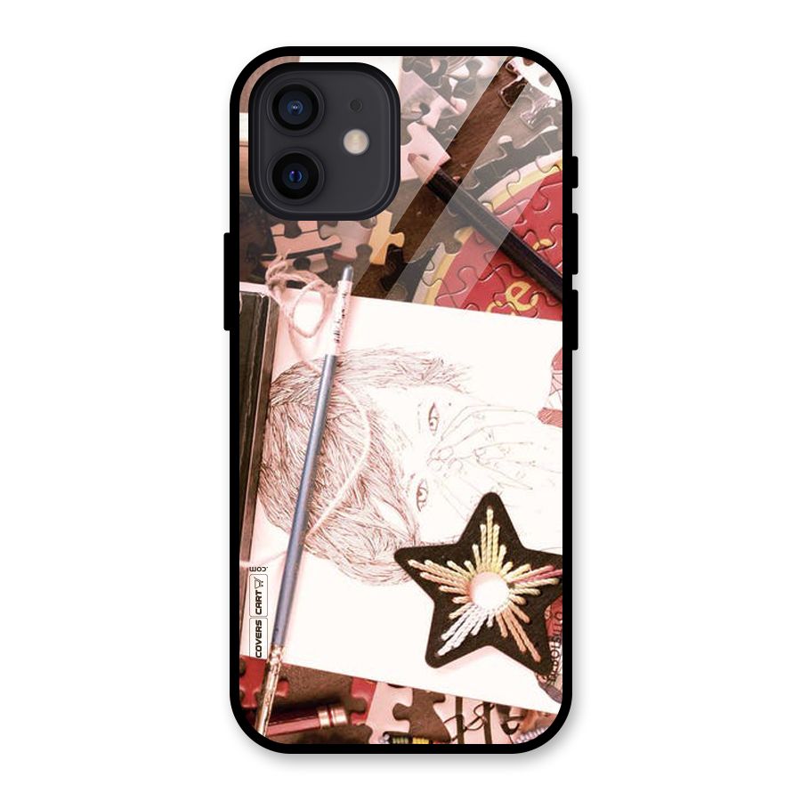 Artistic Messy Glass Back Case for iPhone 12