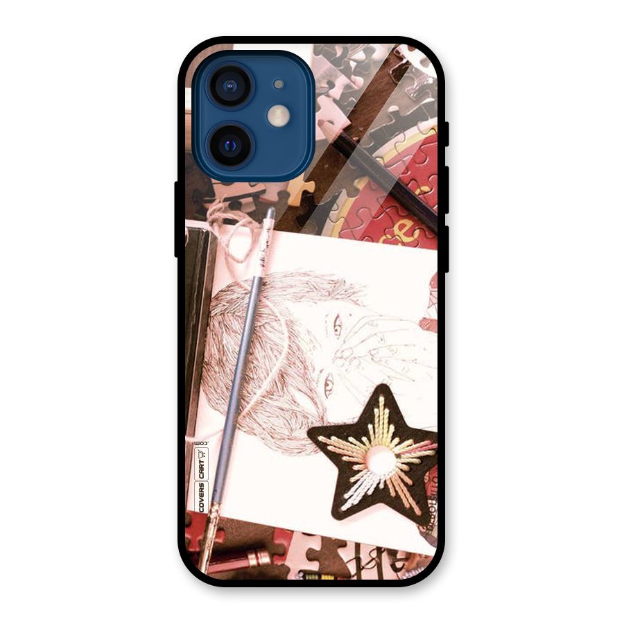 Artistic Messy Glass Back Case for iPhone 12 Mini