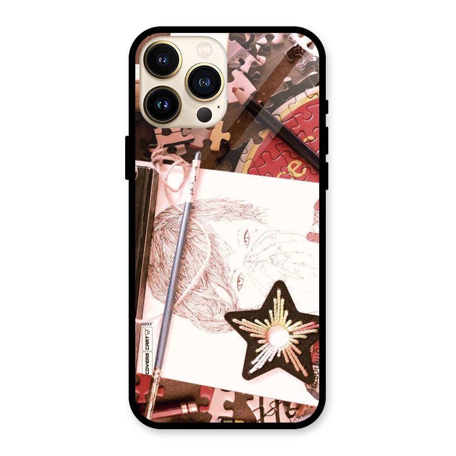 Artistic Messy Glass Back Case for iPhone 13 Pro Max