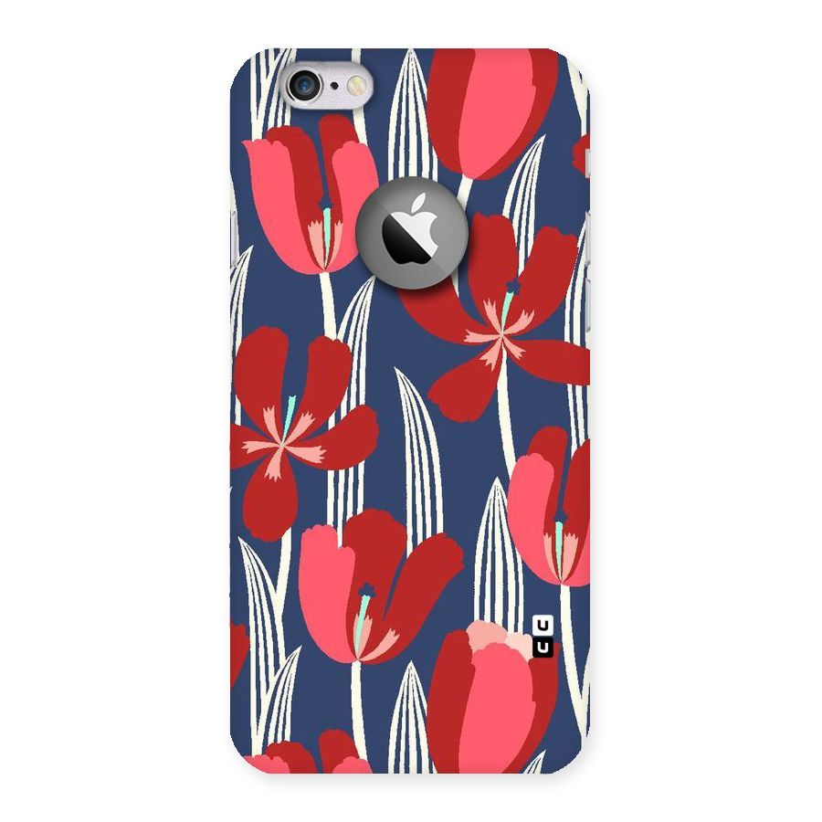Artistic Tulips Back Case for iPhone 6 Logo Cut