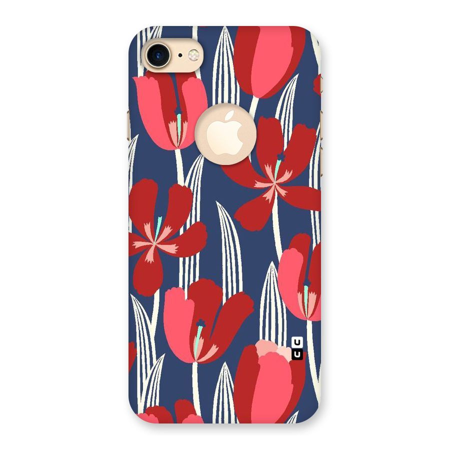Artistic Tulips Back Case for iPhone 7 Logo Cut