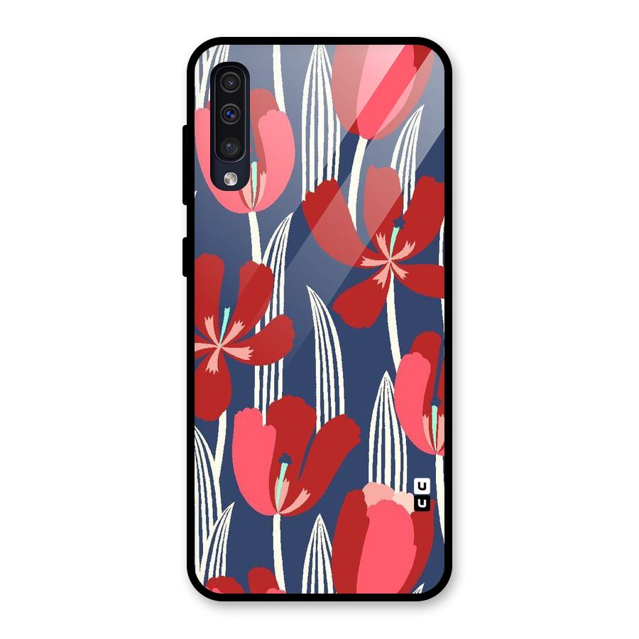Artistic Tulips Glass Back Case for Galaxy A30s