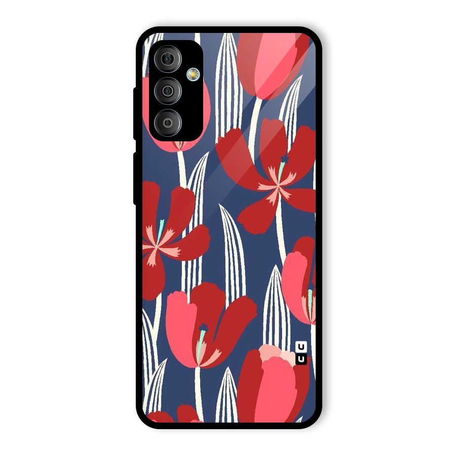 Artistic Tulips Glass Back Case for Galaxy F23