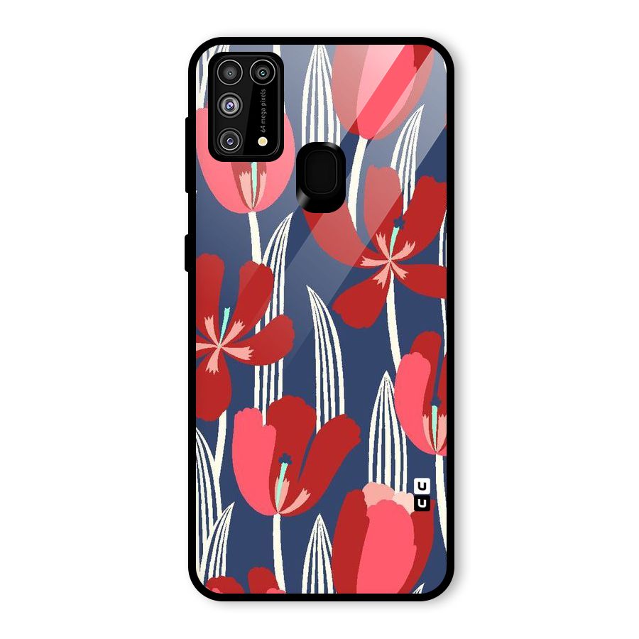 Artistic Tulips Glass Back Case for Galaxy M31
