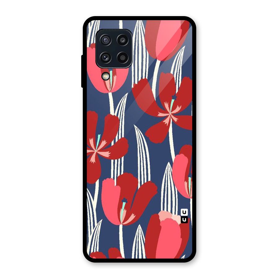 Artistic Tulips Glass Back Case for Galaxy M32