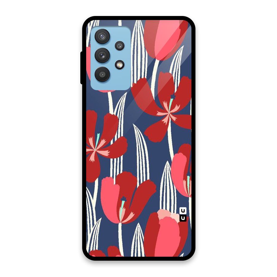 Artistic Tulips Glass Back Case for Galaxy M32 5G
