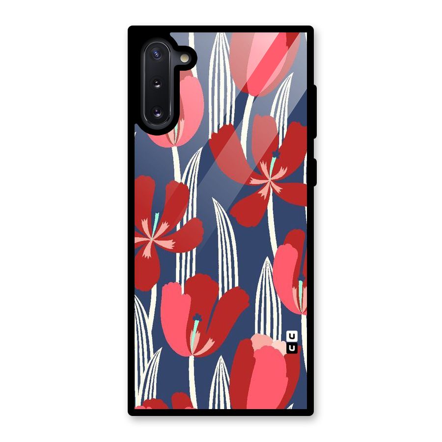 Artistic Tulips Glass Back Case for Galaxy Note 10