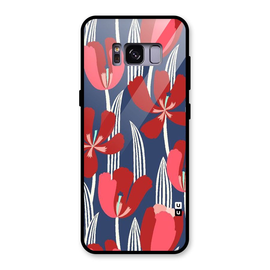 Artistic Tulips Glass Back Case for Galaxy S8
