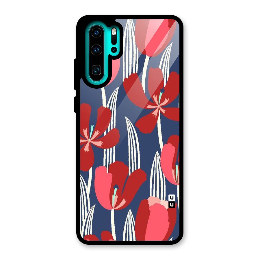 Artistic Tulips Glass Back Case for Huawei P30 Pro