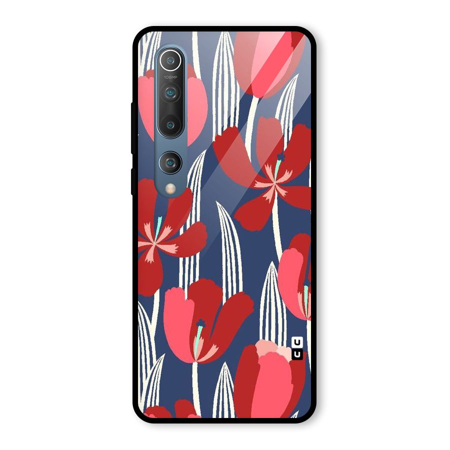 Artistic Tulips Glass Back Case for Mi 10