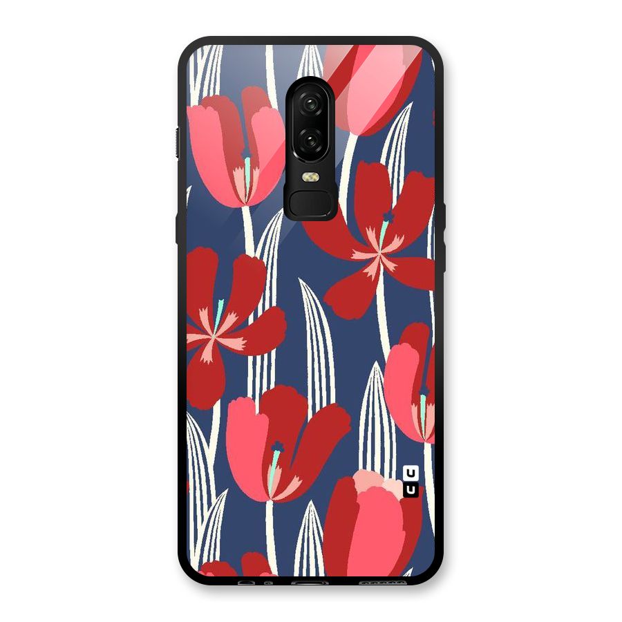Artistic Tulips Glass Back Case for OnePlus 6