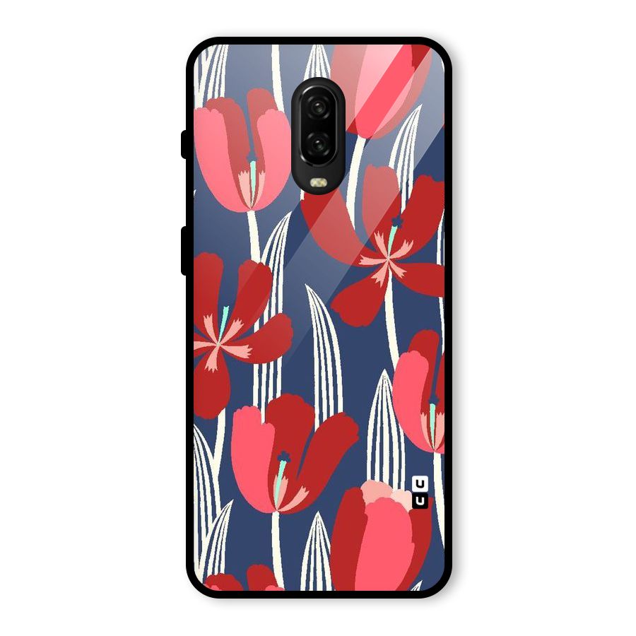 Artistic Tulips Glass Back Case for OnePlus 6T