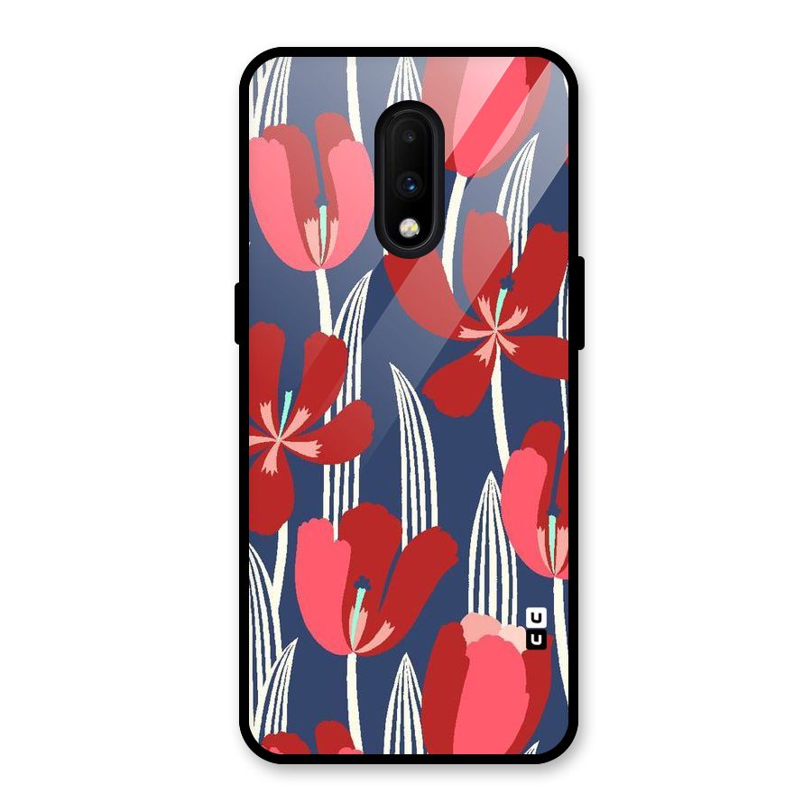 Artistic Tulips Glass Back Case for OnePlus 7
