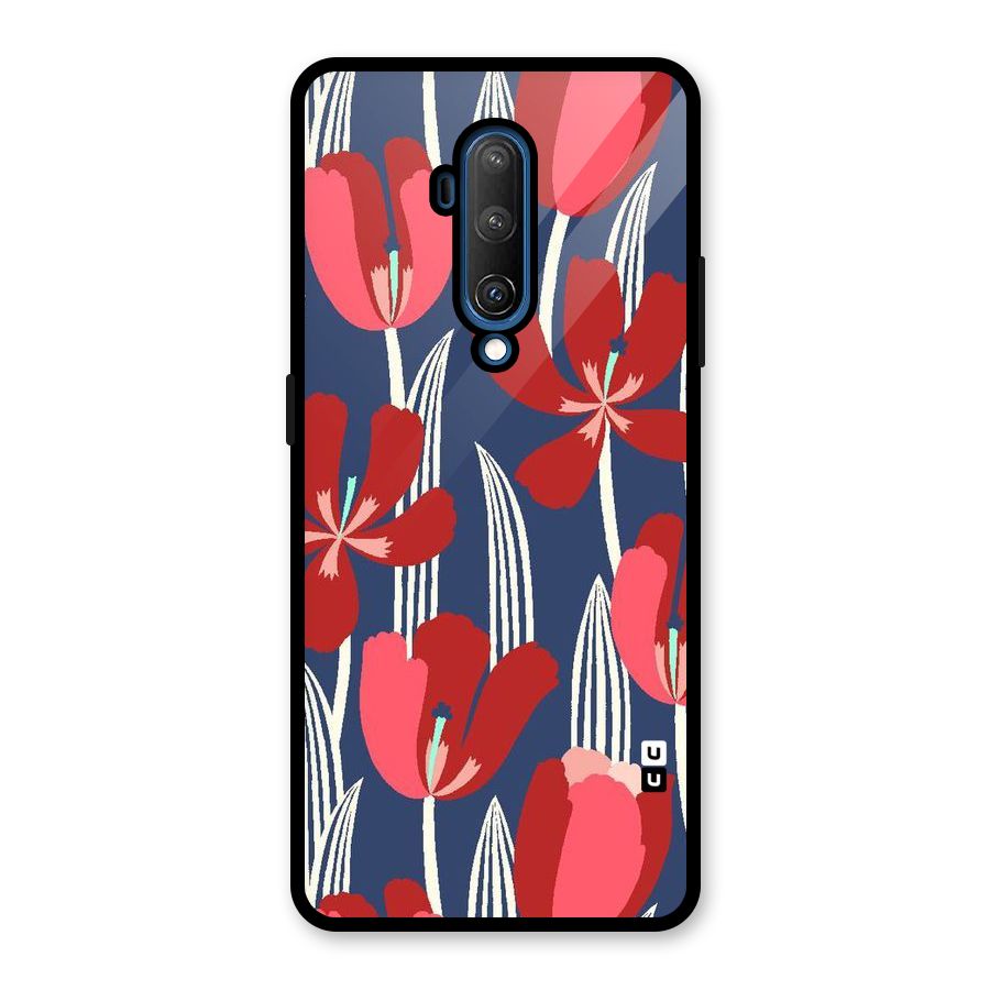 Artistic Tulips Glass Back Case for OnePlus 7T Pro