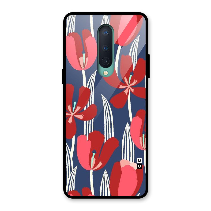 Artistic Tulips Glass Back Case for OnePlus 8