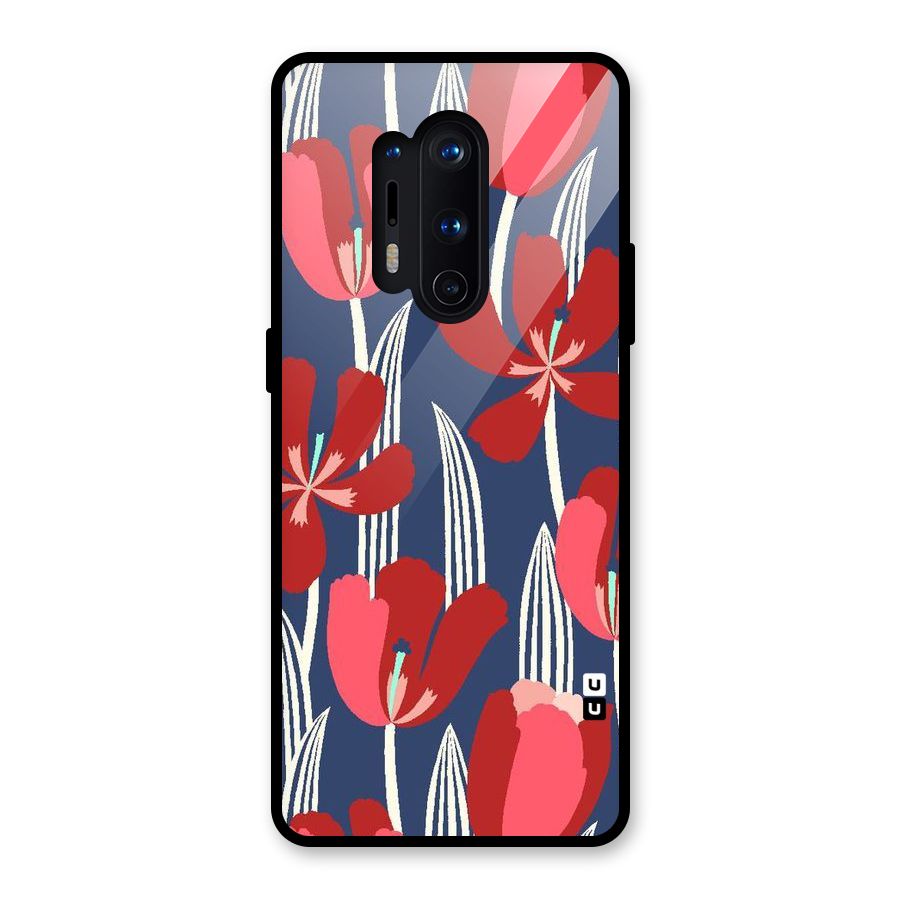 Artistic Tulips Glass Back Case for OnePlus 8 Pro
