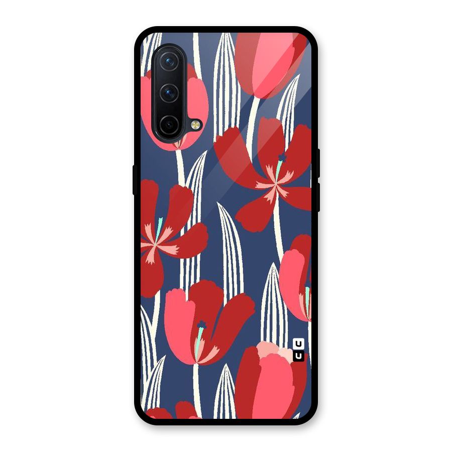 Artistic Tulips Glass Back Case for OnePlus Nord CE 5G