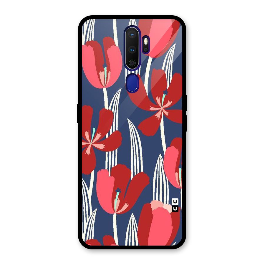Artistic Tulips Glass Back Case for Oppo A9 (2020)